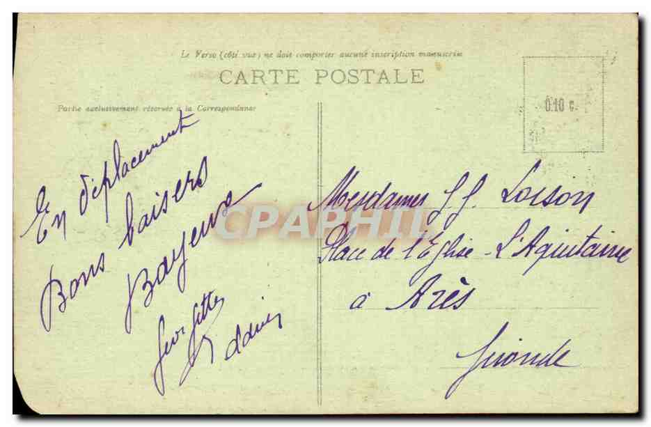 La Normandie pittoresque — scène de vie normande — Le Goubezy, édit., Saint-Pierre-Eglise — Verso