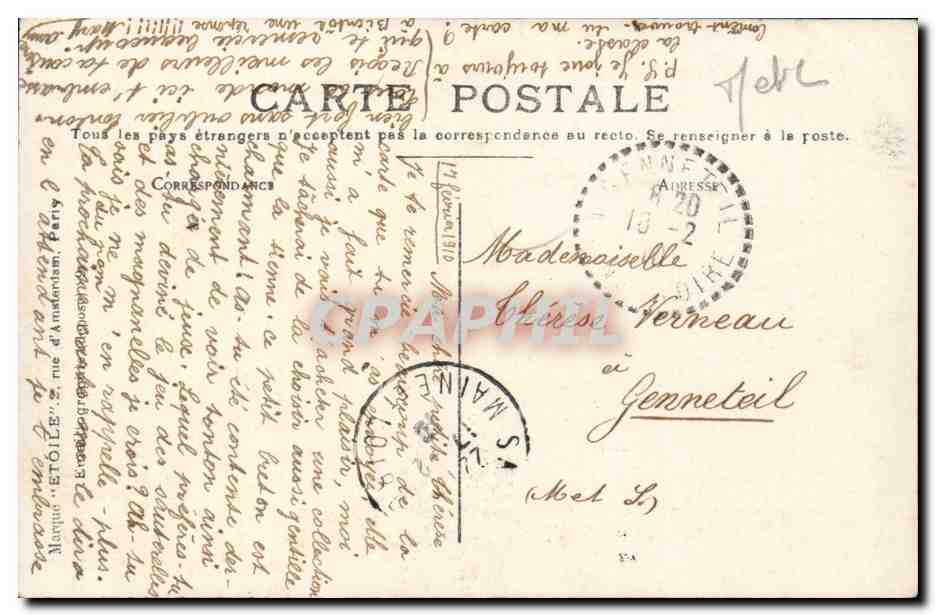 Saumur - Souvenir de Saumur - CPA  — Rückseite