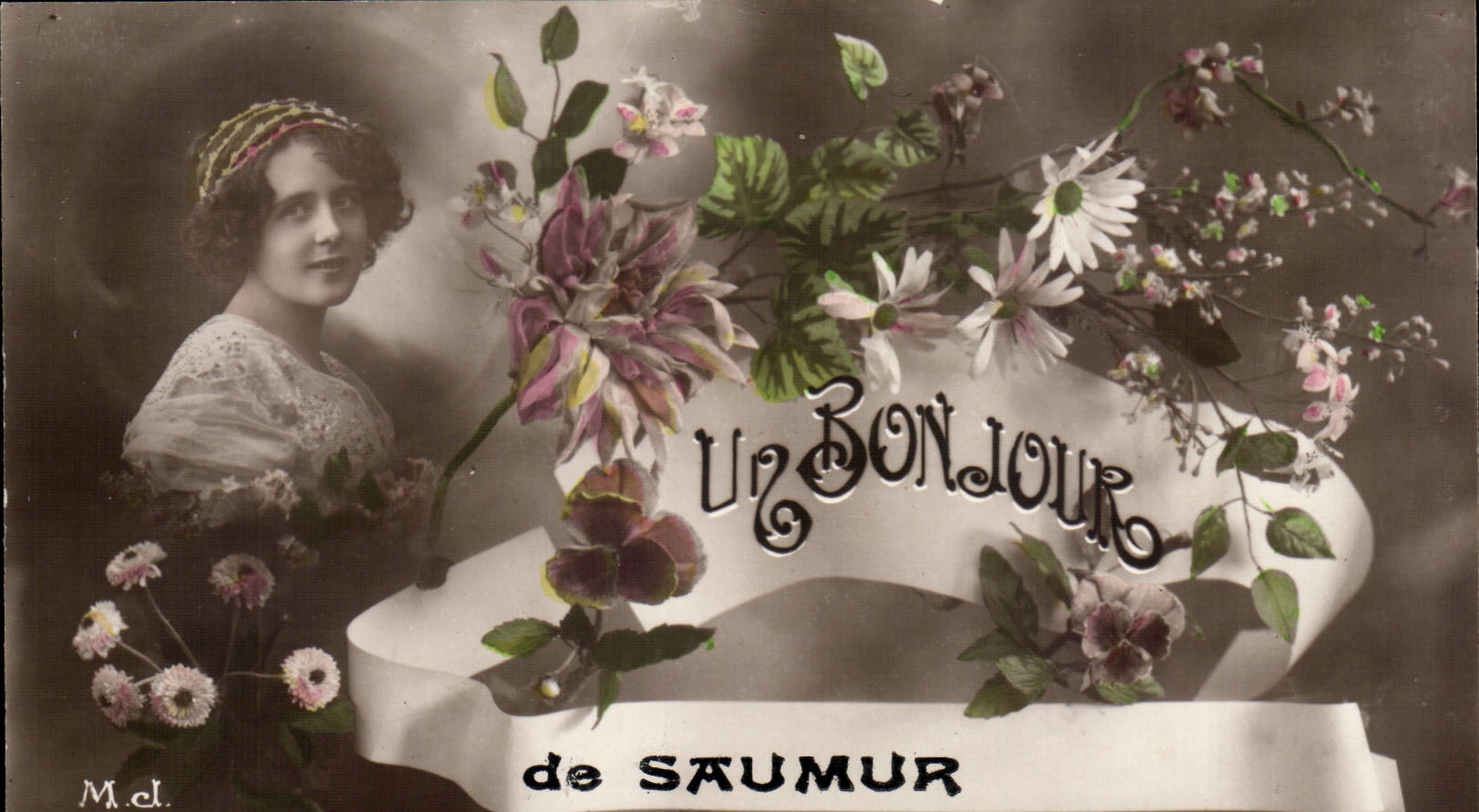 Saumur - Un Bonjour de Saumur - Femme - CPA 