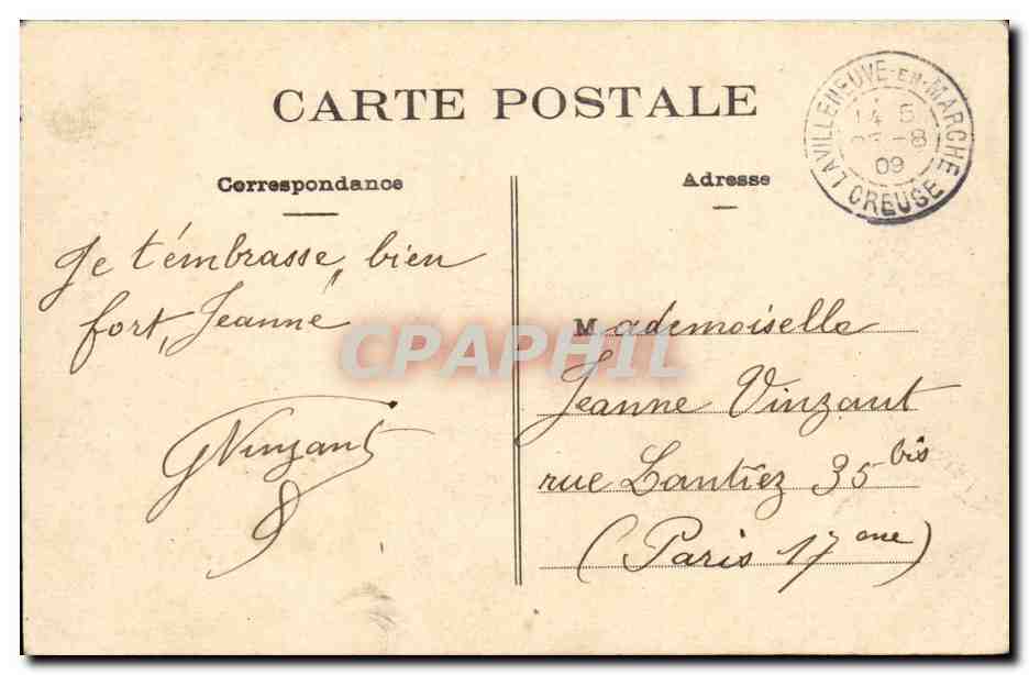 Folklore - Costumes - Homme - Au Pays Marchois - CPA  — Verso