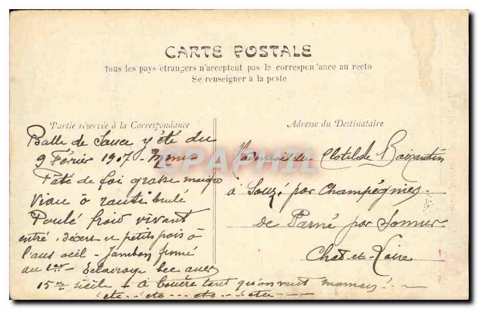 Fantaisie - Homme Humour - Chef - La Cuisine - Moi d'abord les autres d'apres - CPA  — Verso