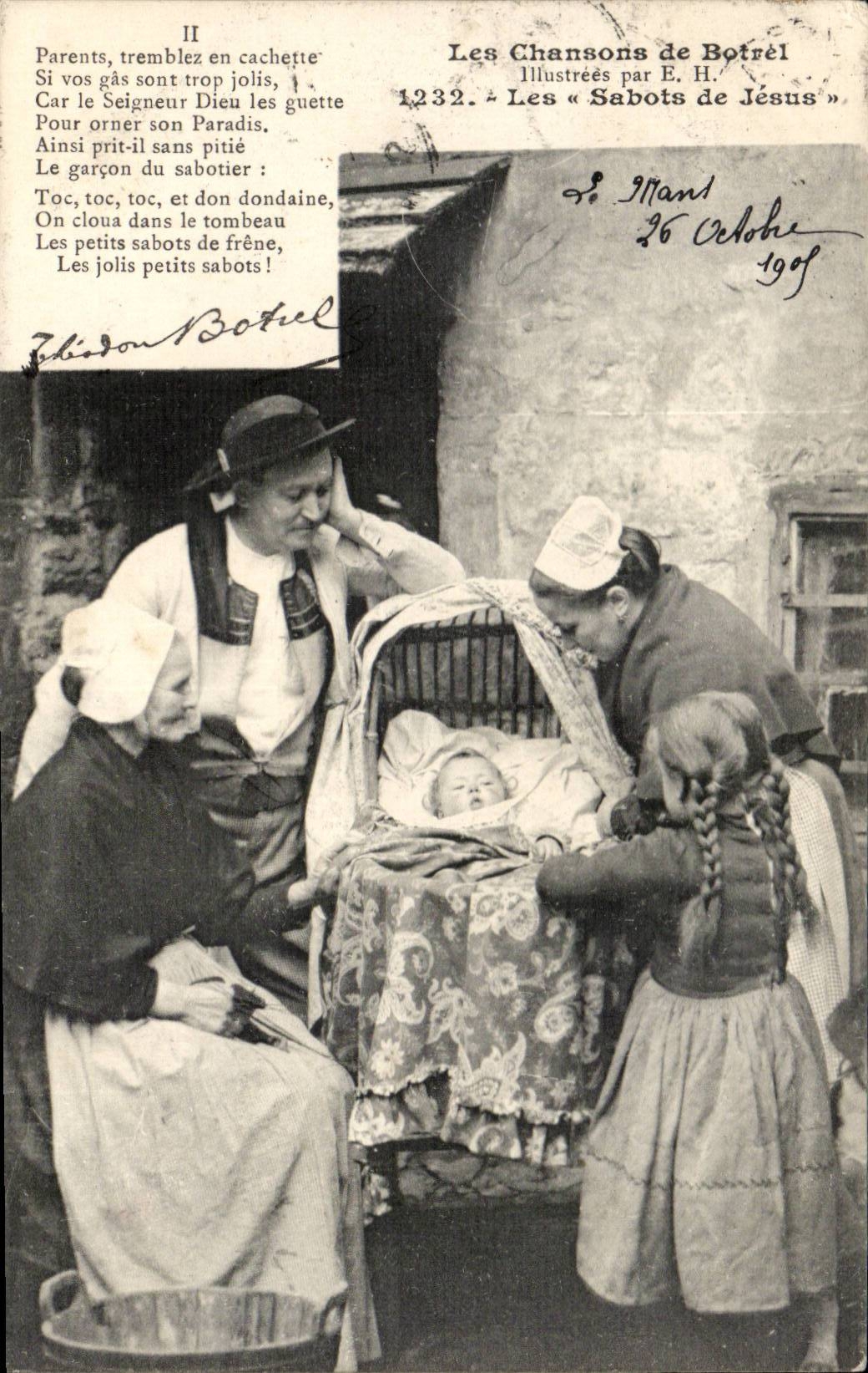 Les Chansons de Botrél — Les « Sabots de Jésus » — Illustrées par E. H. — n° 1232