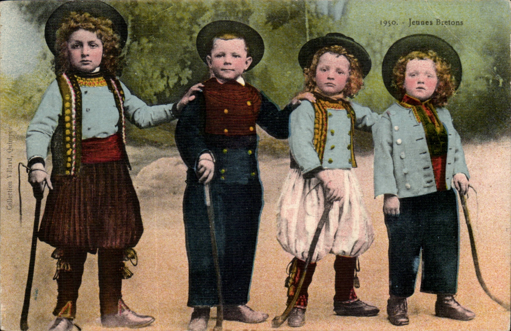 Fantaisie - Enfants - Jeunes Bretons - adorable children - CPA 
