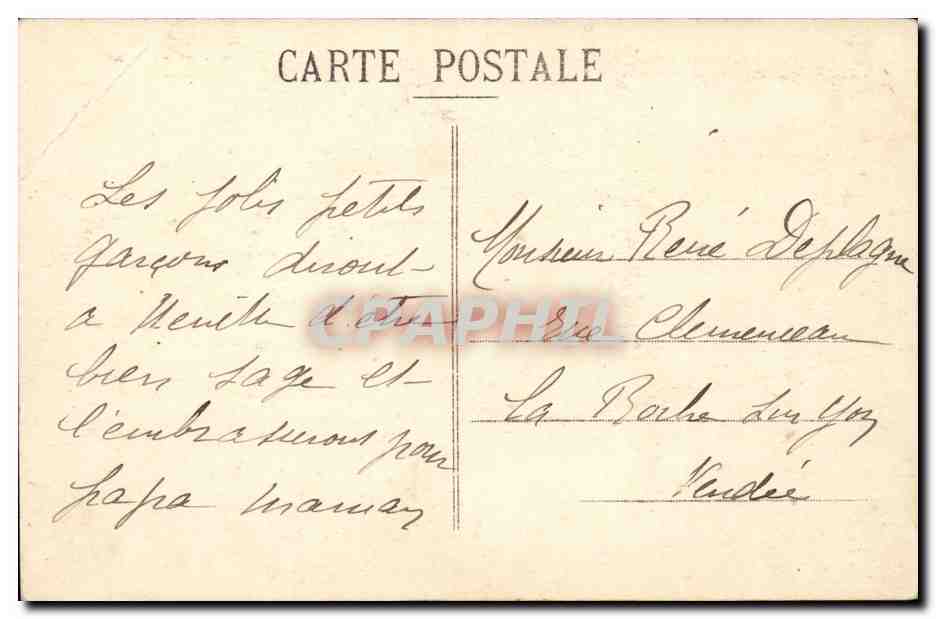 Fantaisie - Enfants - Jeunes Bretons - adorable children - CPA  — Verso