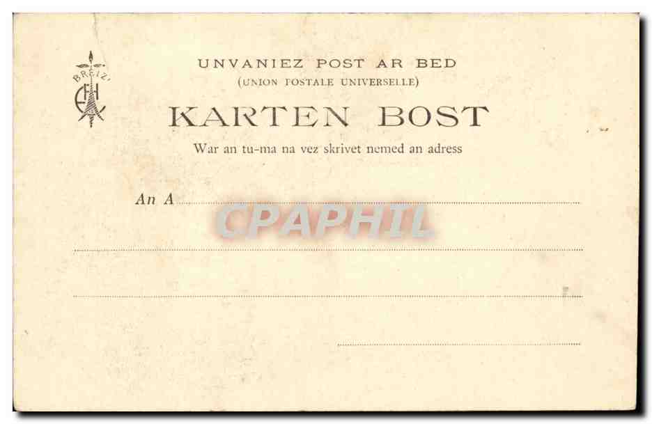 Fantaisie - Homme - Les Chansons de Botrel - Bretagne - Chien - dog - - CPA  — Verso