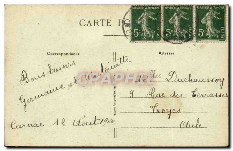 Fantaisie - Enfants de Finistere - Costumes - Folklore CPA  — Rückseite