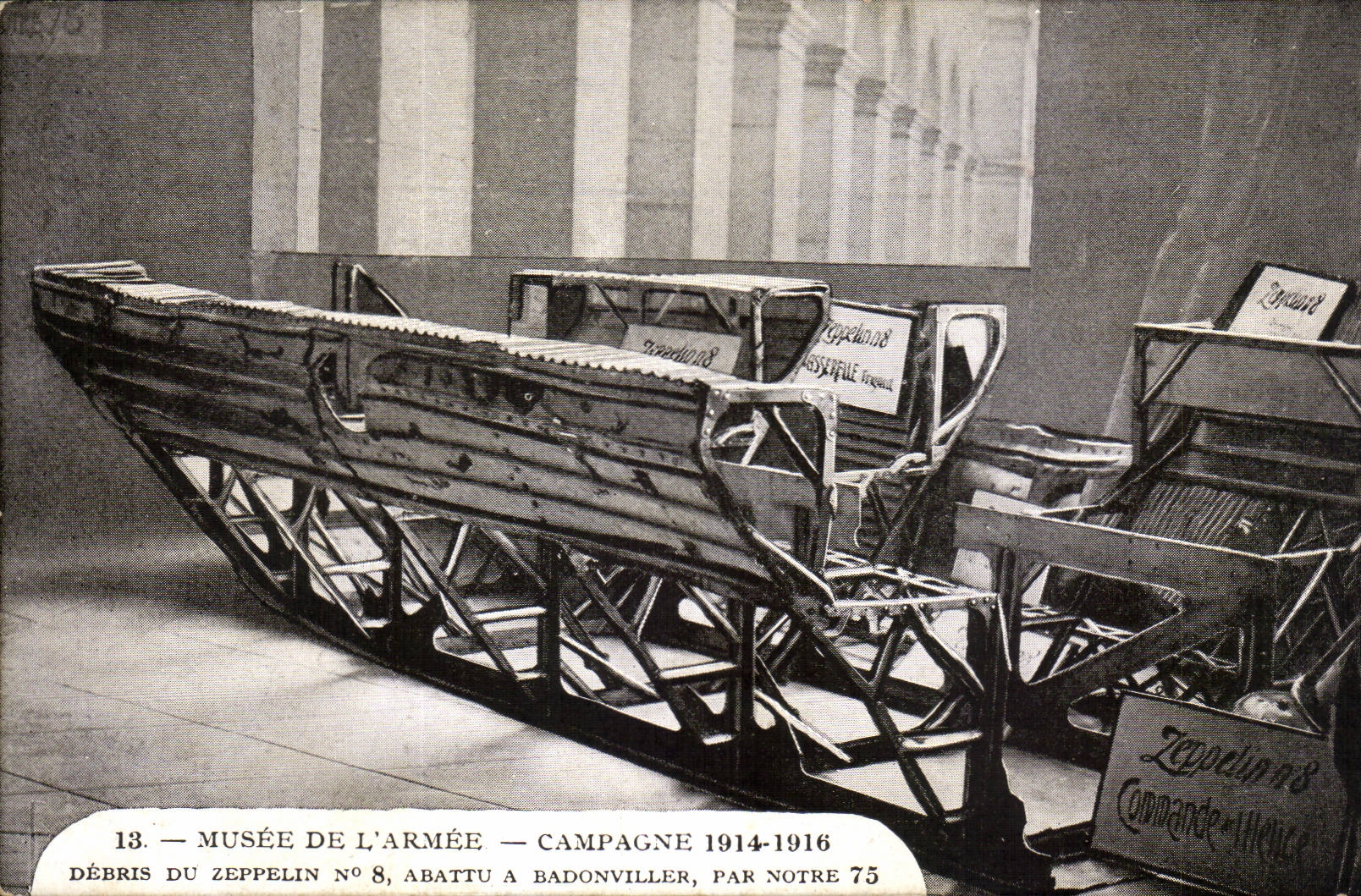 Débris du Zeppelin n°8 — Musée de l'Armée — Campagne 1914-1916