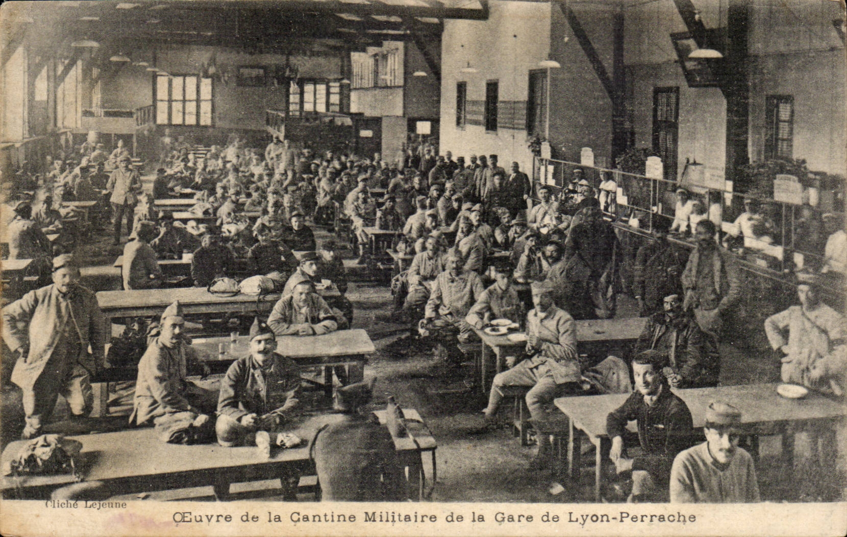 Militaire Kantine van de Station Lyon-Perrache — Cliché Lejeune