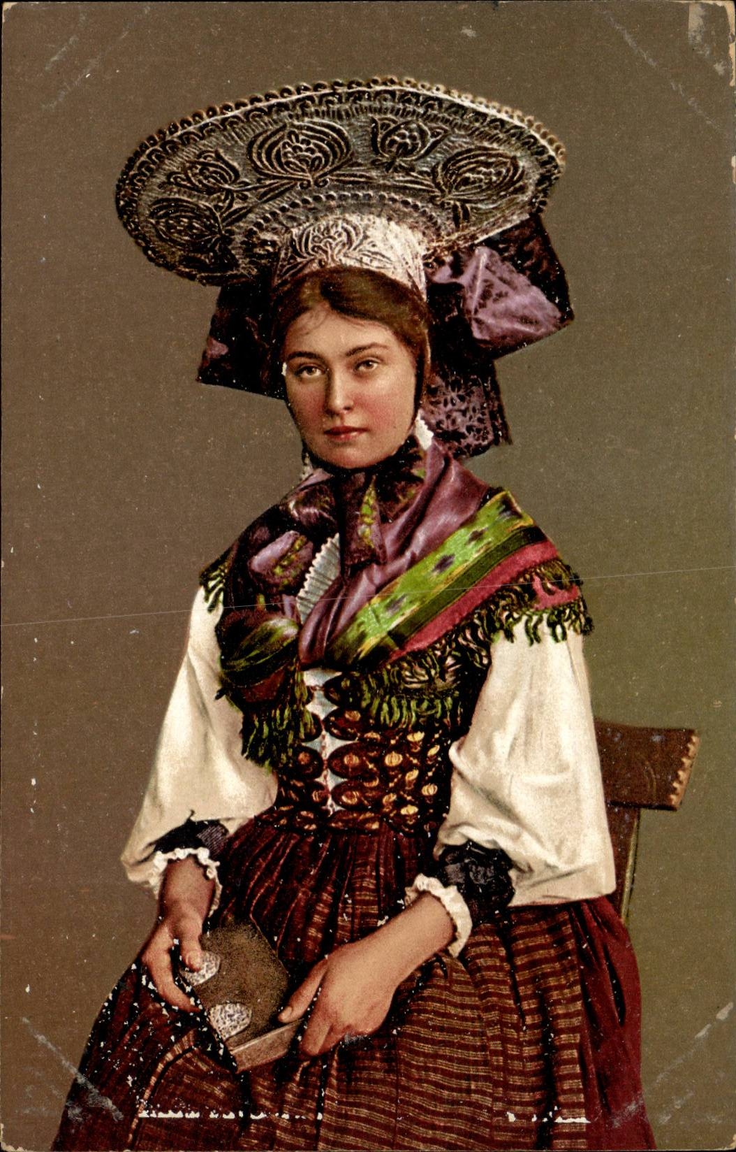 Femme - Fantaisie - Thurgauermaedchen - Fille - Deutschland - Germany - CPA 