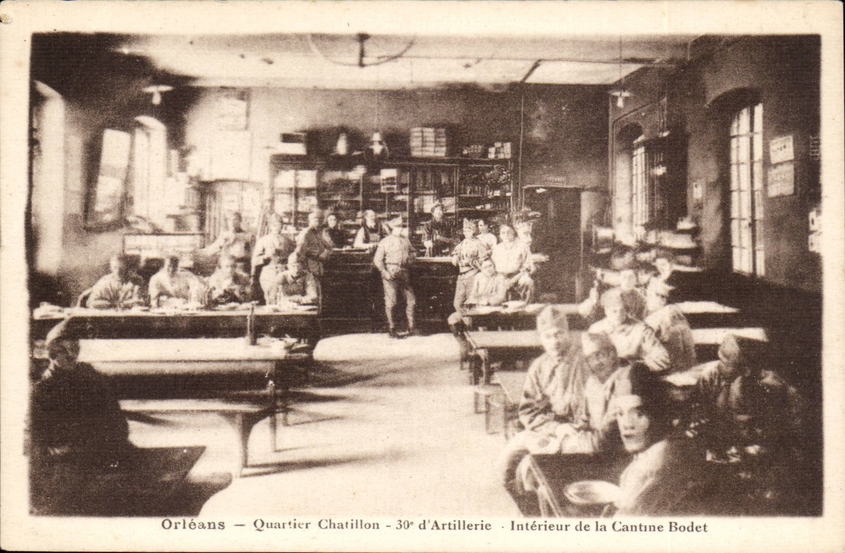 Orleans - Quartier Chatillon 30 d'Artillerie - Interieure de la Cantine Bodet - CPA 