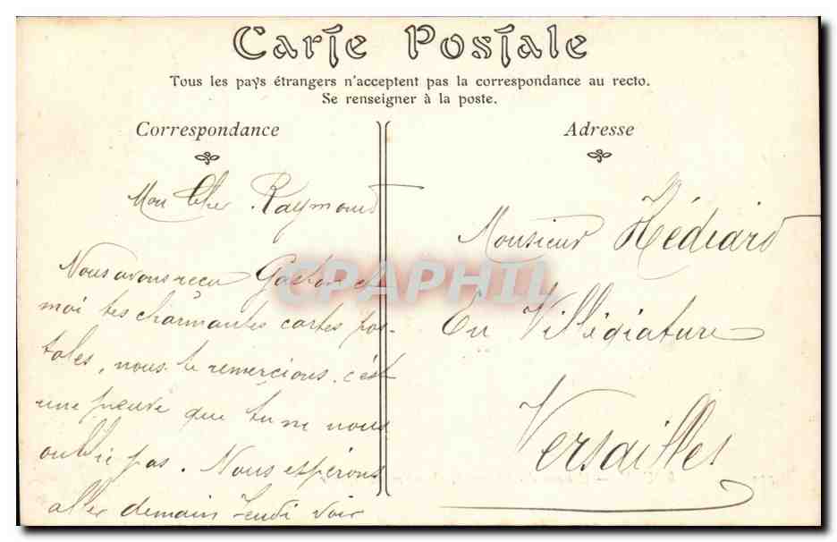Rouen - Casernes des Chausseurs - Quartier Richepause - CPA  — Rückseite