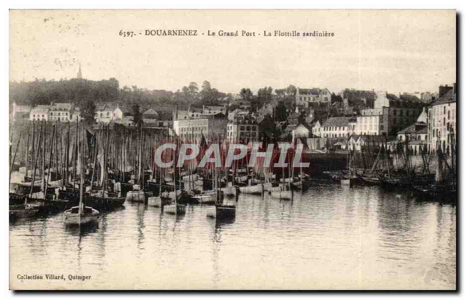 Douarnenez - Le Grand Port - la Flottille - sardiniere CPA 