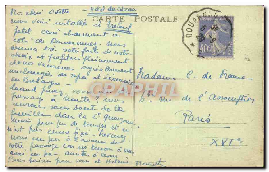 Douarnenez - Le Grand Port - la Flottille - sardiniere CPA  — Rückseite