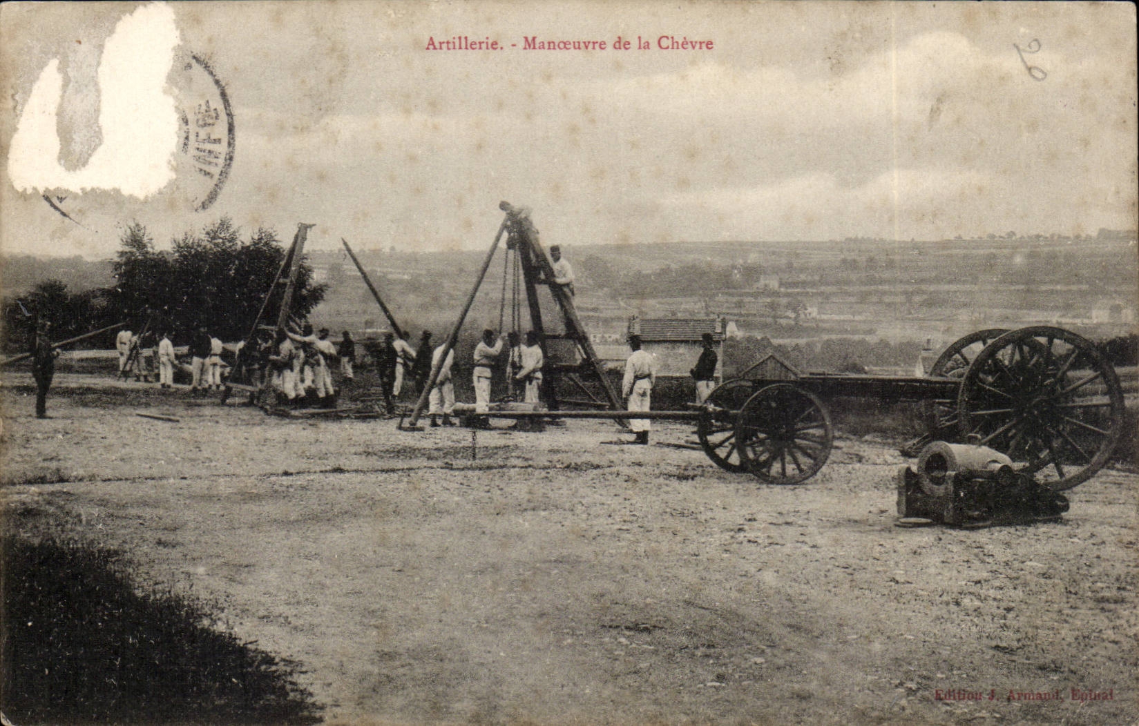 Mailly le Camp - Artillerie - Manoeuvre de la Chevre Goat - CPA 