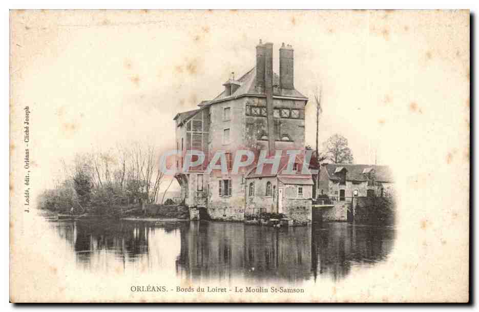 Orleans - Bords du Loiret - Moulin St Samson - windmill - CPA 