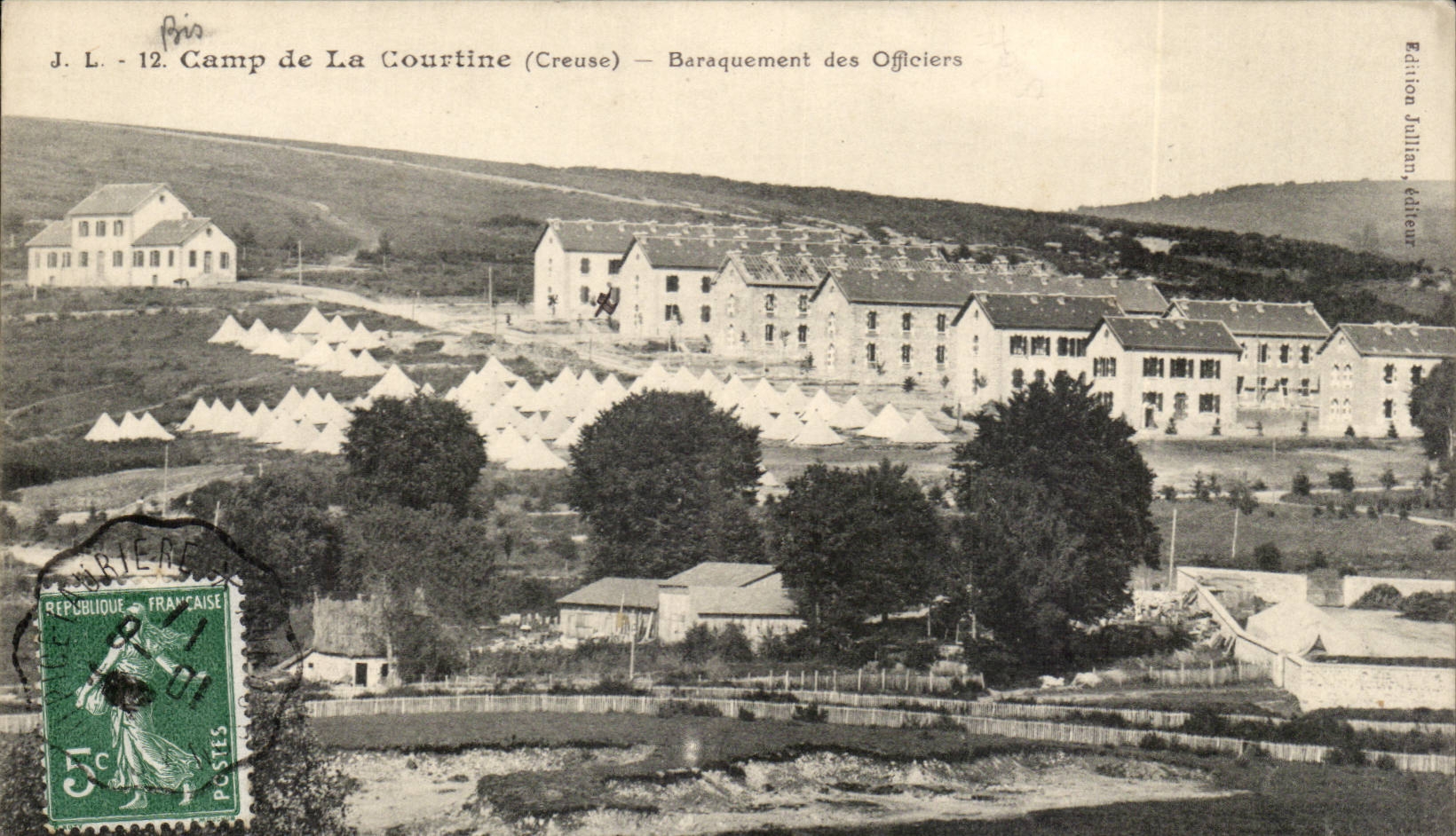 Camp de la Courtine - Baraquement des Officiers - CPA 