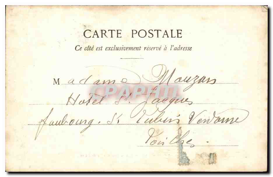 Avon - Caserne Lariboisiere 32 d'Artillerie CPA  — Back