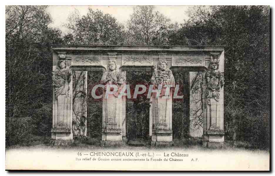 Chenonceaux - Le Chateau Bas Relief de Goujou - CPA 