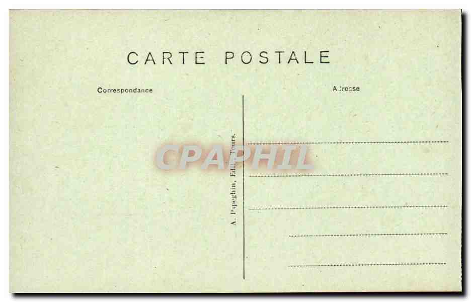 Chenonceaux - Le Chateau - Le Puit en fer forges et les Communs - CPA  — Verso