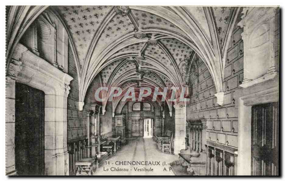 Chenonceaux - Le Chateau - Vestibule - CPA 