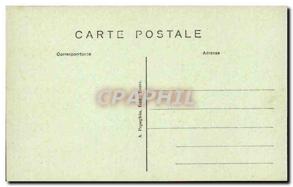 Chenonceaux - Le Chateau - Vestibule - CPA  — Rückseite