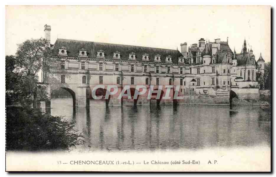 Chenonceaux - Le Chateau - cote sud est - CPA 