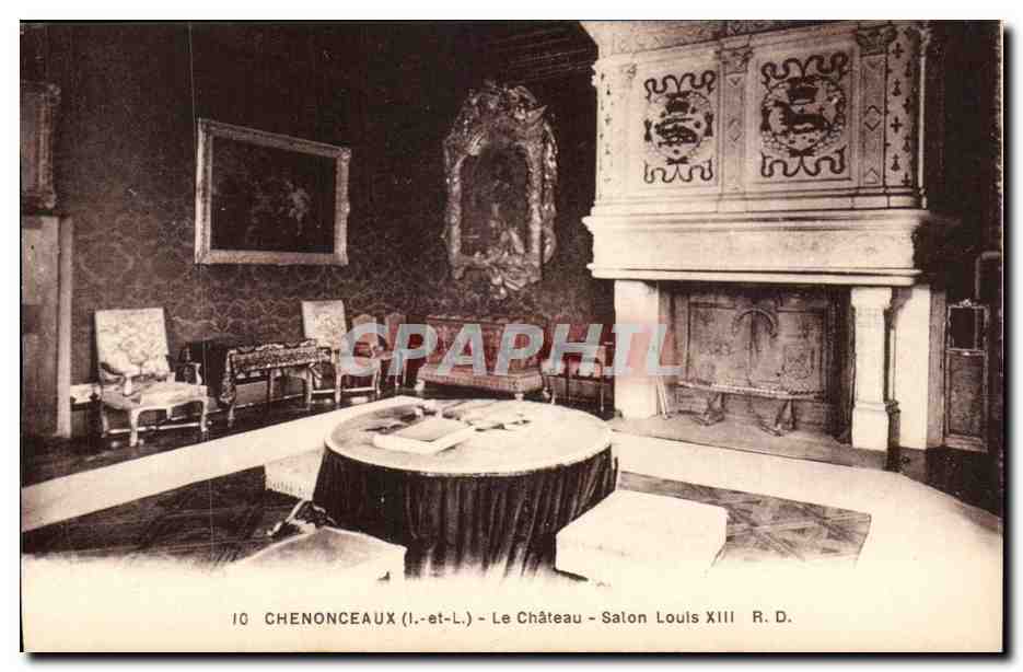 Chenonceaux - Le Chateau - Salon Louis XIII- CPA 