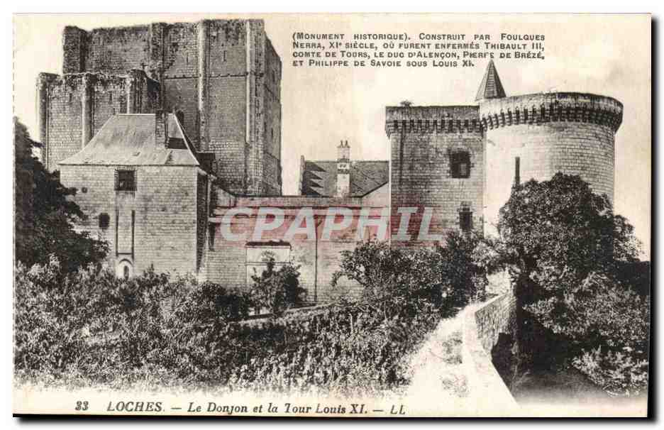 Loches - Le Donjonet la Tour Louis XI - CPA 