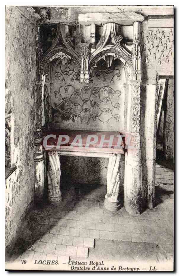 Loches - Le Chateau Royal - Oratoire d'Anne de Bretagne - CPA 