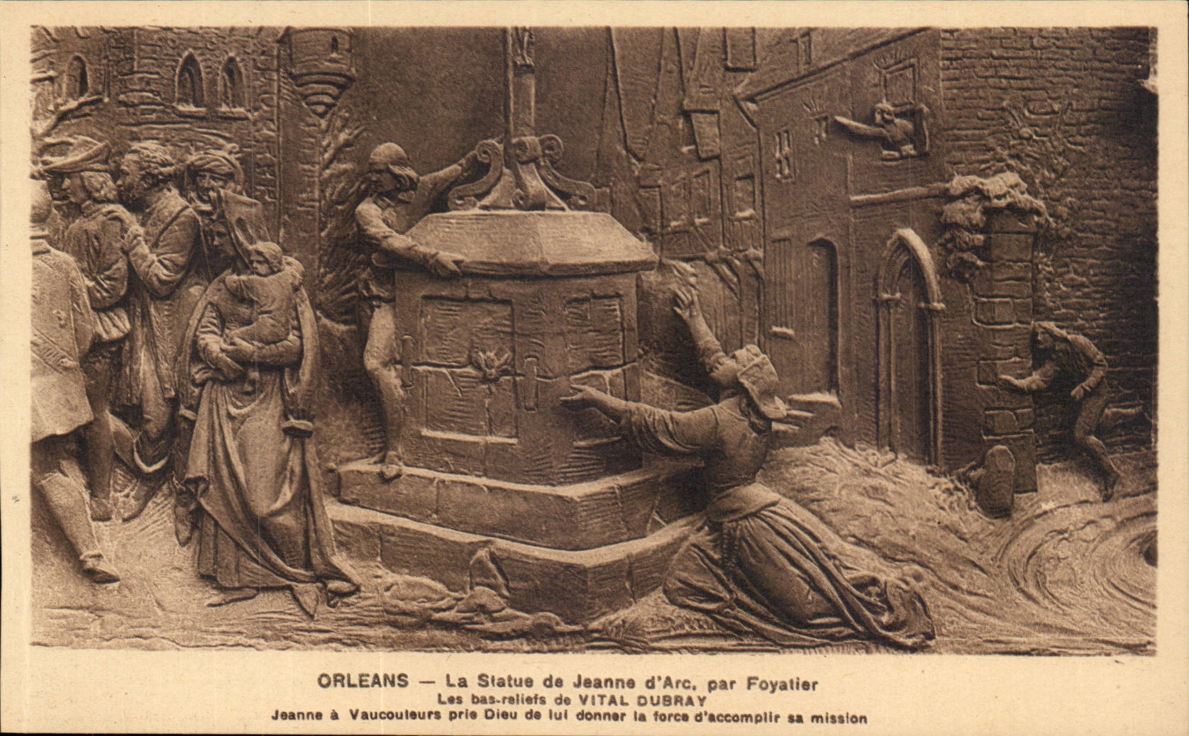 Orléans — La Estatua de Juana de Arco, de Vital Dubray — Los bas-relieves de Vital Dubray