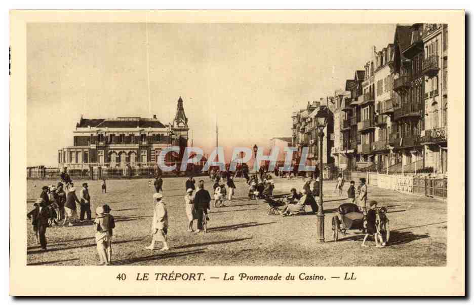 Le Treport - La Promenade du Casino - CPA 
