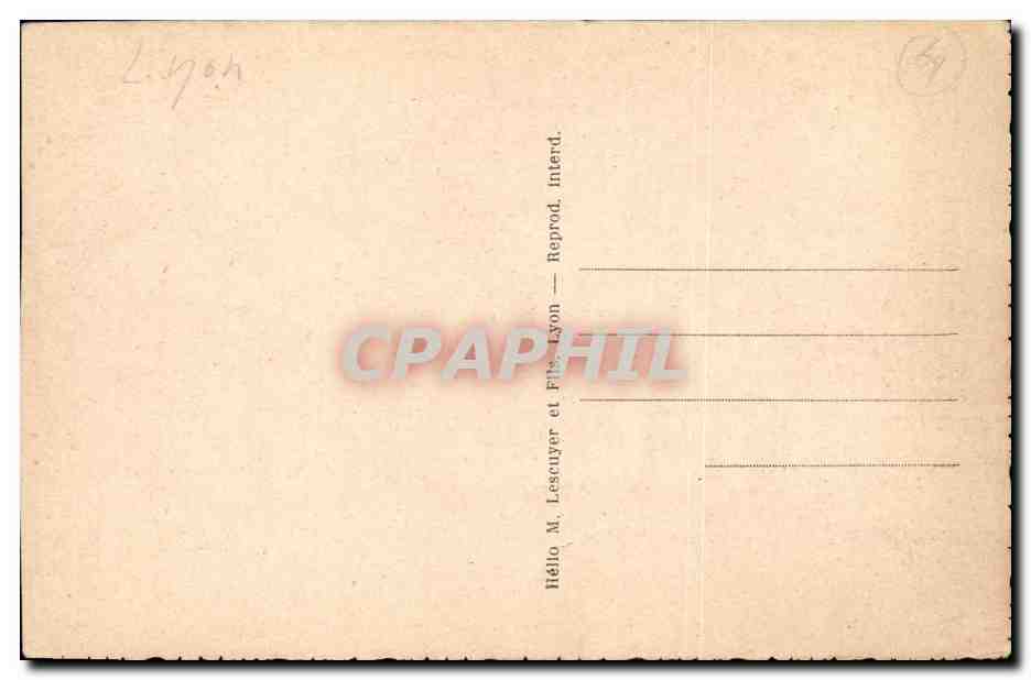 Lyon - Automobile - CPA  — Verso