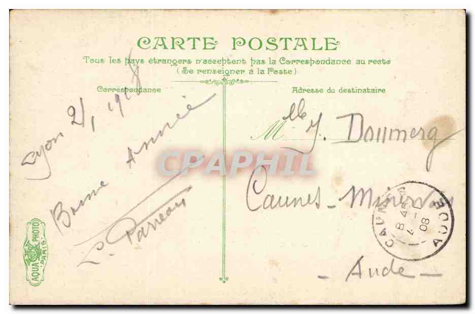 Lyon - Portail de la Basilique de Fourvieres - CPA  — Verso