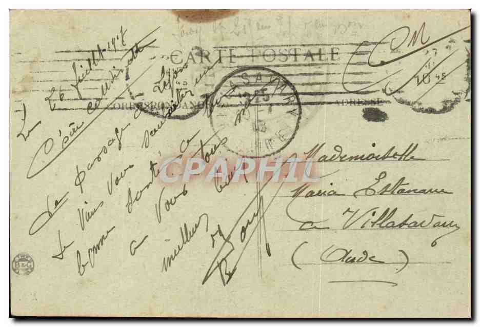 Lyon - Un Bonjour de Lyon - Souvenir - CPA  — Verso