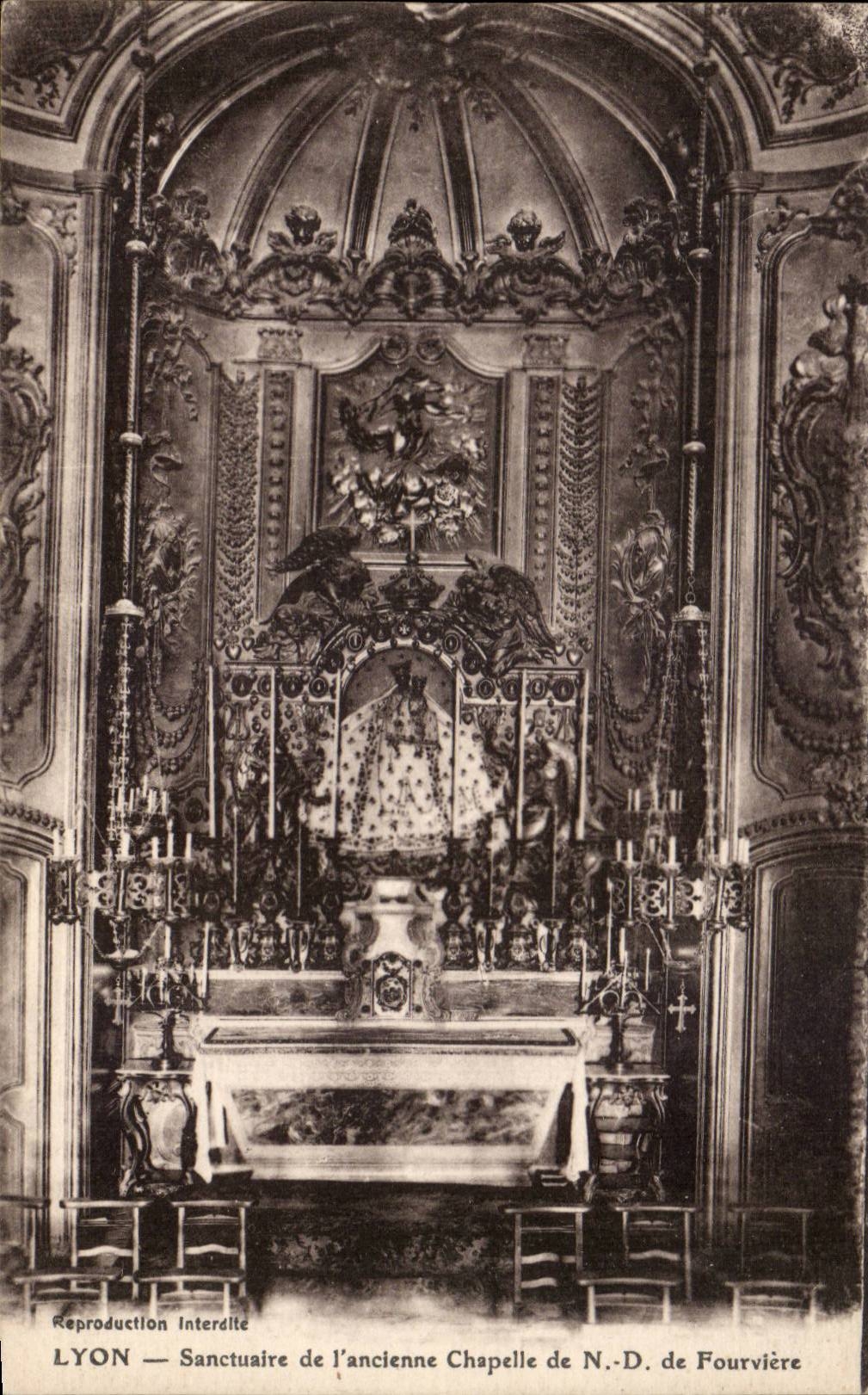 Lyon - Sanctuaire de l'ancienne Chapelle de Fourvieres - CPA 