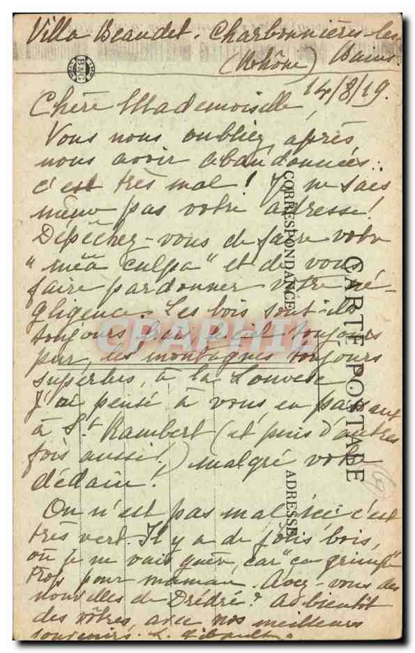 Lyon - Notre Dame de Fourviere - CPA  — Verso