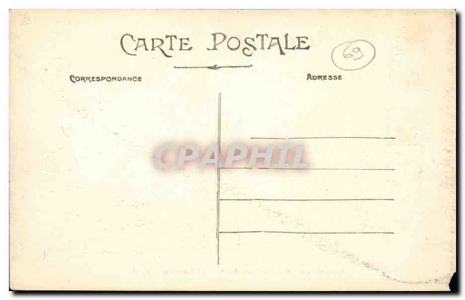 Lyon - Place Carnot Gare de Perrache et Hotel Terminus - CPA  — Verso