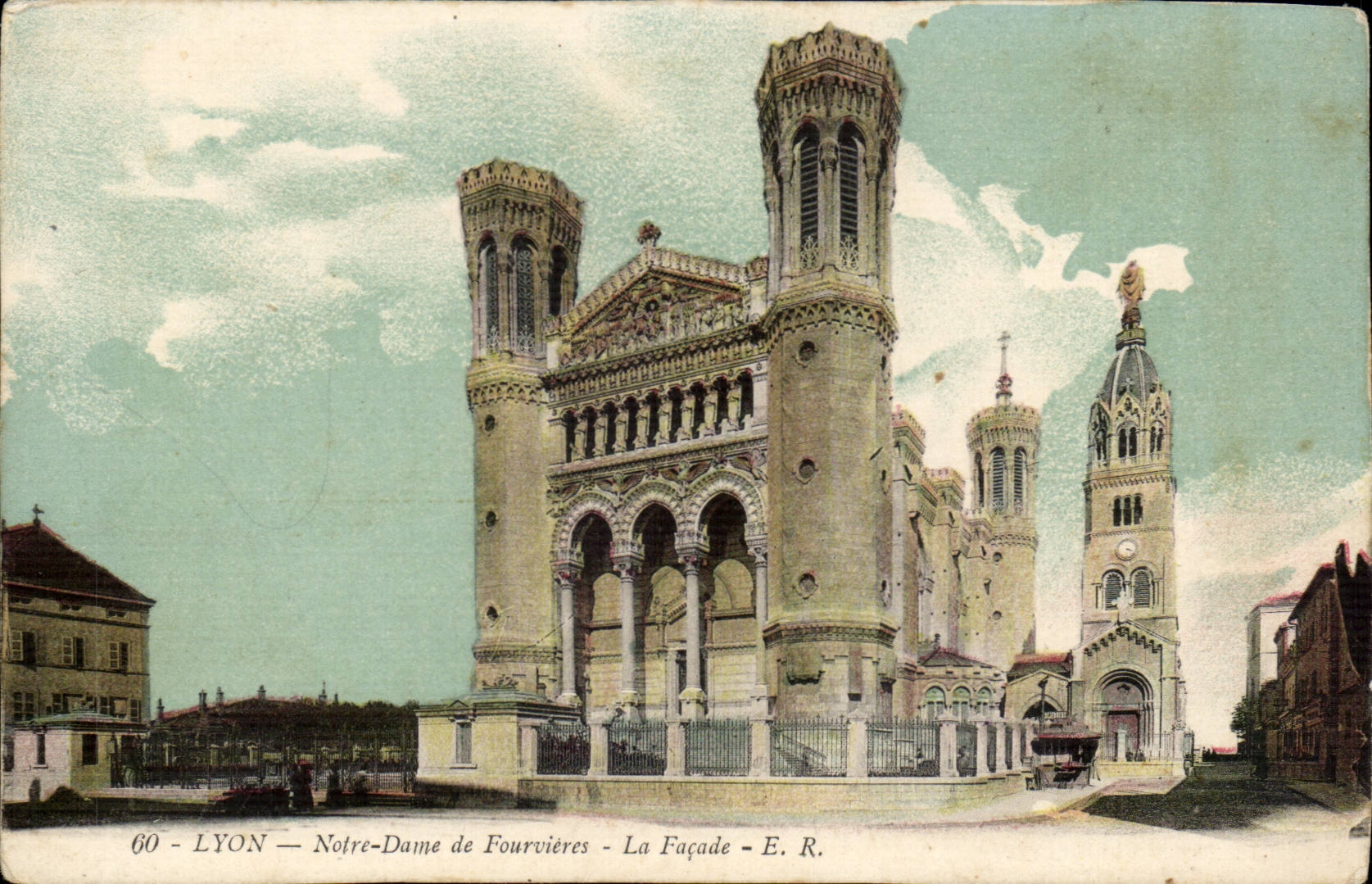 Lyon - Notre Dame de Fourvieres - La Facade - CPA 