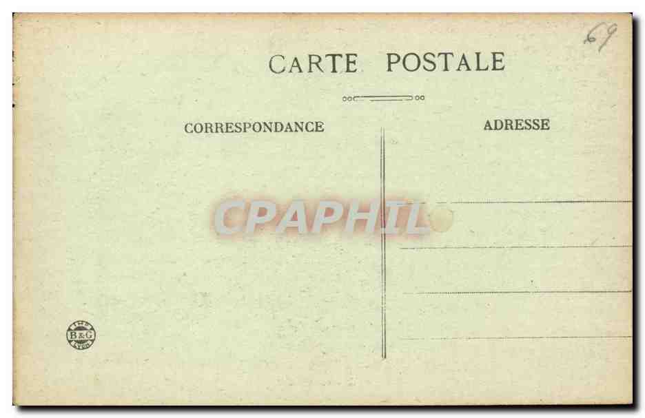 Lyon - Hotel de Ville - Le Rhone - Bas Relief - CPA  — Verso
