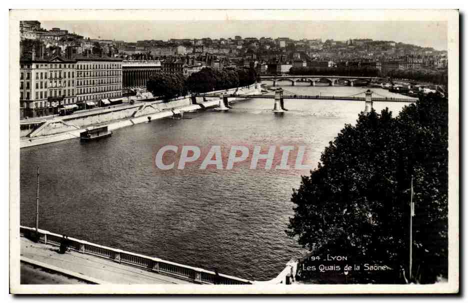 Lyon - Les quais de la saone - CPA 