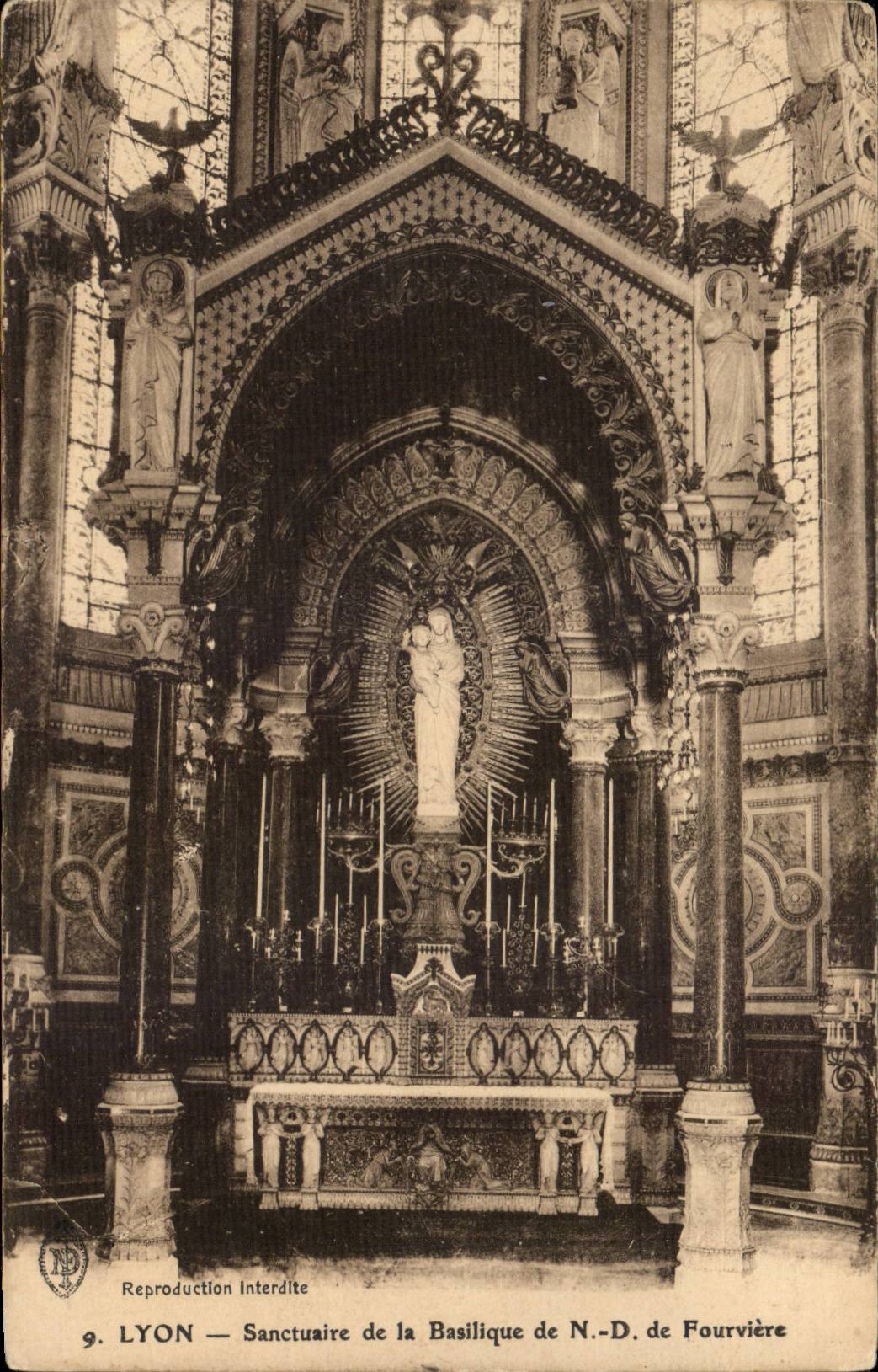 Lyon - Sactuaire - Notre Dame de Fourviere - CPA 