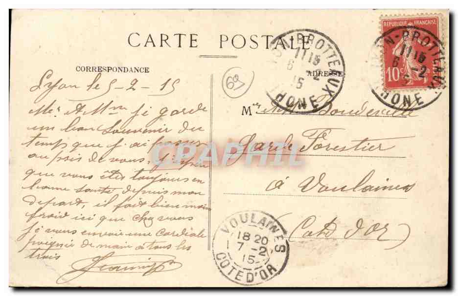 Lyon - La Prefecture - CPA  — Rückseite