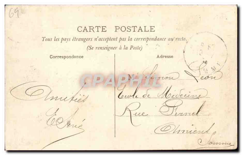 Lyon - La Prefecture - CPA  — Verso