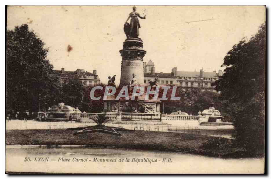 Lyon - Place Carnot - Monument de la Republique CPA 