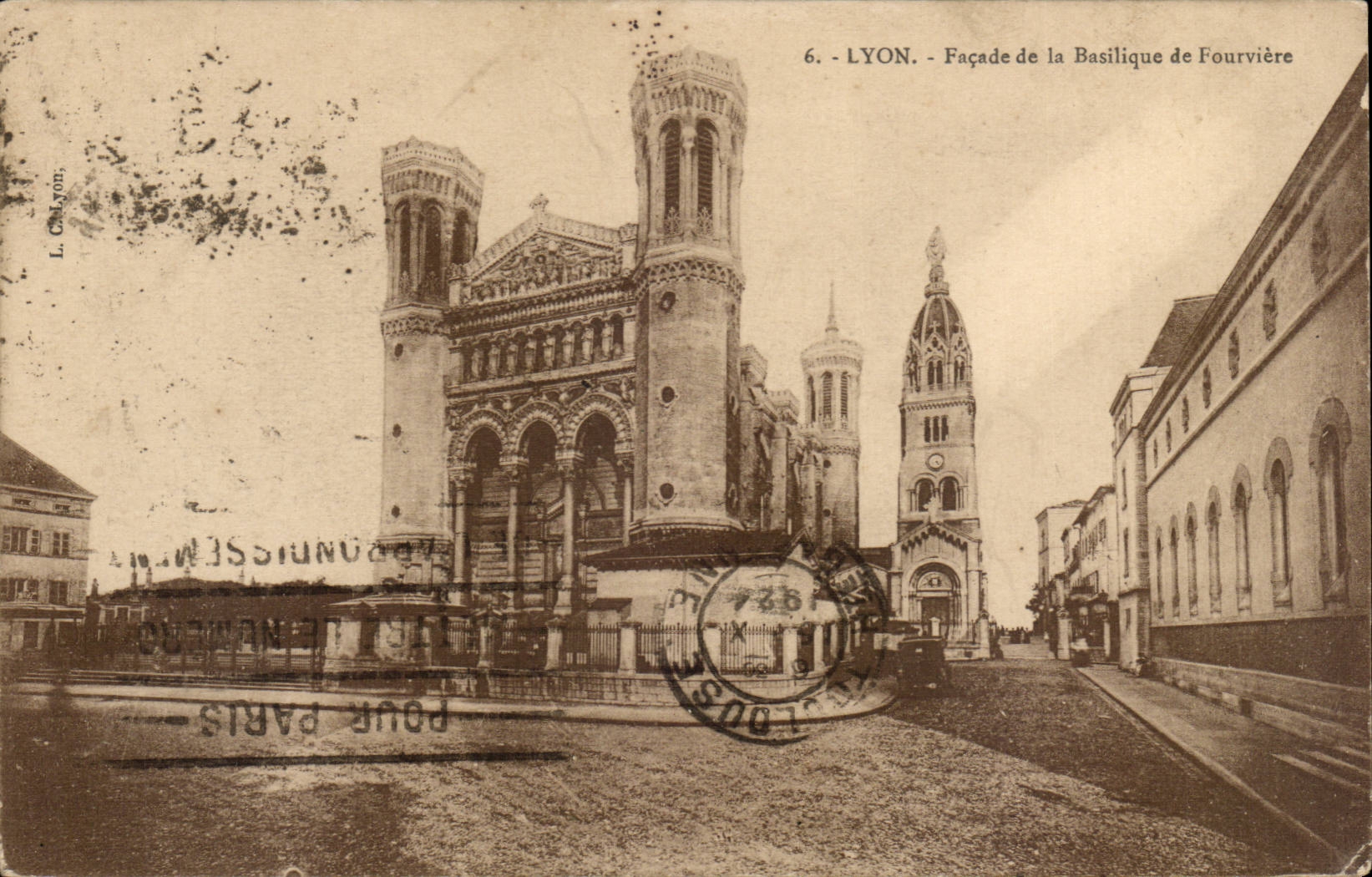 Lyon - Facade de la Basilique de Fourviere CPA 