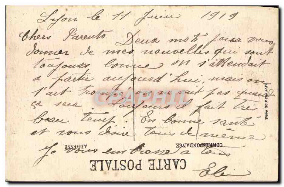 Lyon - Quartier d'Ainay et le Quai Claude Bernard - CPA  — Rückseite