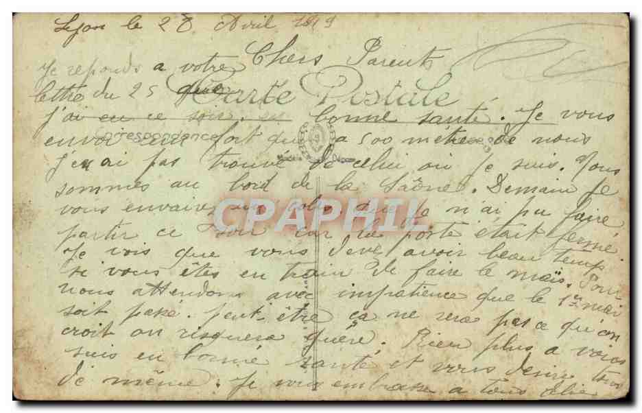 Lyon - Le Fort de Lavasse - CPA  — Verso