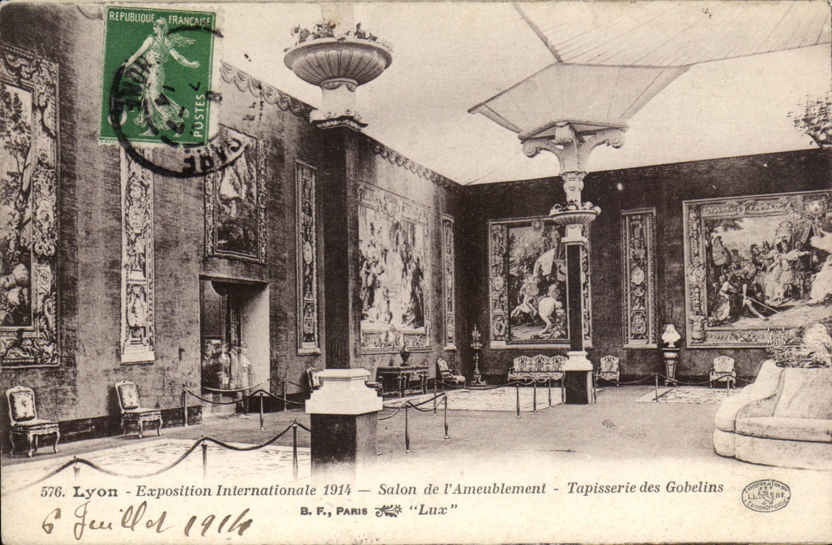 Lyon - Exposition Internationale de 1914 - Salon de l'Ameublement - Tapisserie des Gobelins - CPA 
