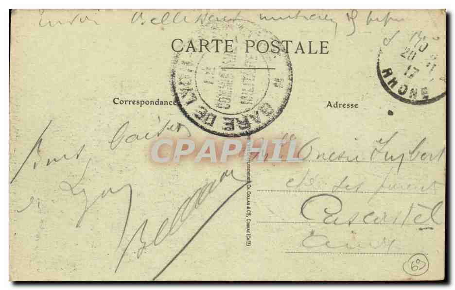 Lyon - Fontaine Bartholdi - CPA  — Verso