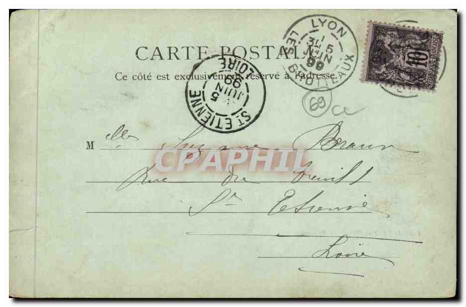 Lyon - Pont de Tilail et Coteau Fourviere - CPA  — Rückseite